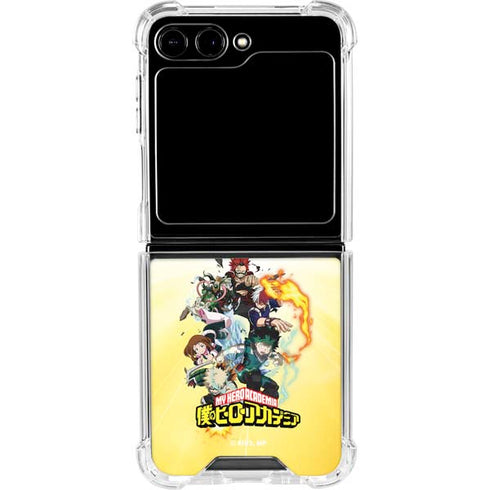 My Hero Academia Hero Team Season 4 Galaxy Z Flip6 Clear Case